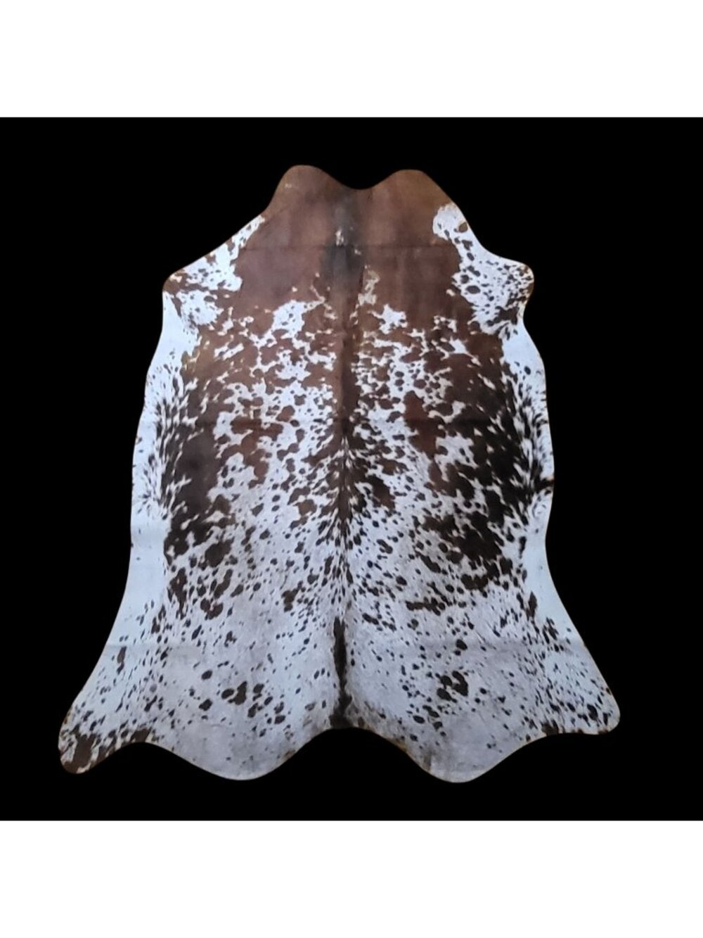 Faux Cowhide Area Rug Brown & White No-Slip Western Rustic Lodge Cabin 36"x48"